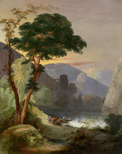 Gebirgssee in den italienischen Alpen von Frederick Lee Bridell